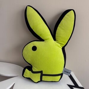 Playboy Y2K lime green bunny head pillow
